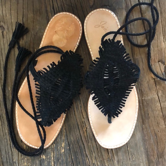 Joie Kacia Huarache Suede Lace-up Sandals size 37 - Picture 1 of 12